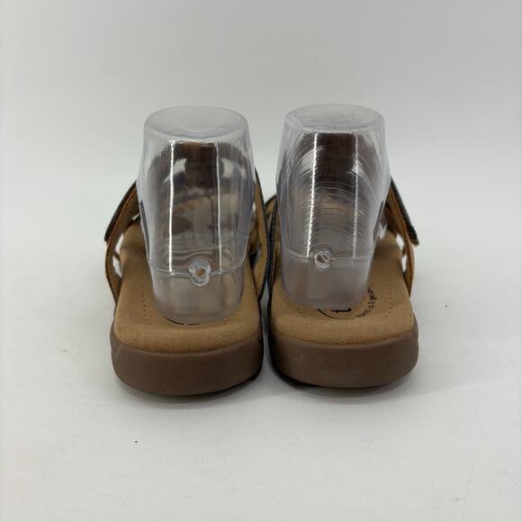 Taos Womens Sz 10 Slip On Sandals Leather Brown PZ4-14021 - Picture 9 of 14